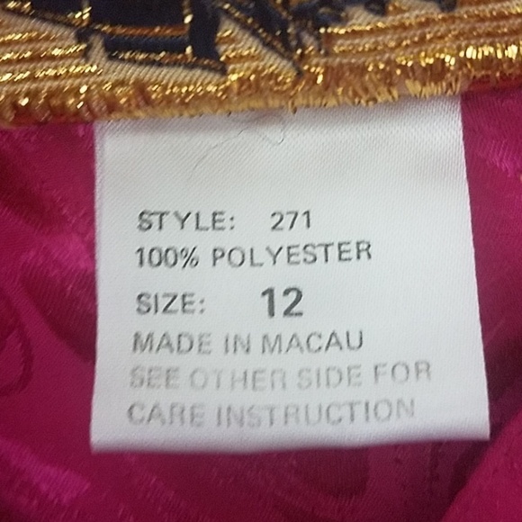 vintage pink Elissa blouse sz 12 shoulder pads cuffs - Picture 4 of 8